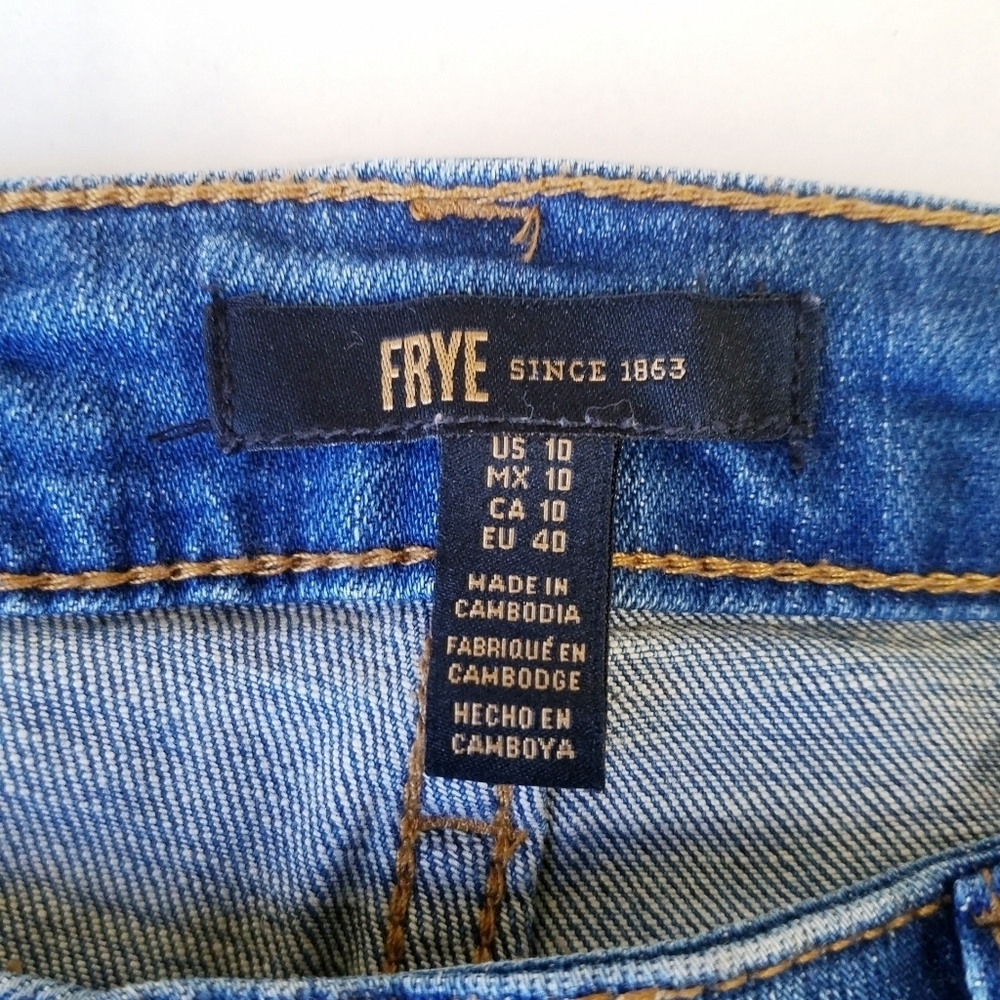 Frye | Mid Blue Relaxed Skinny Jeans 30 - Picture 5 of 10